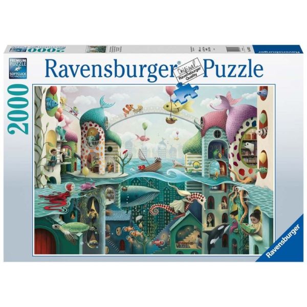 Ravensburger Puzzle 2D 2000 elementów: Gdyby ryby umiały mówić 16823