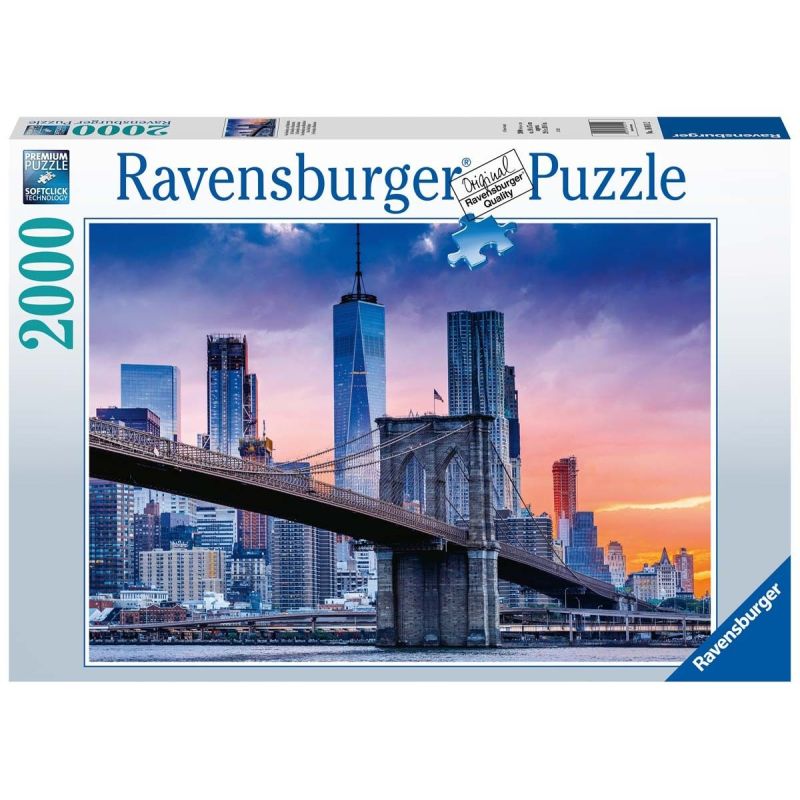 Ravensburger Puzzle 2D 2000 elementów: Panorama Nowego Jorku 16011