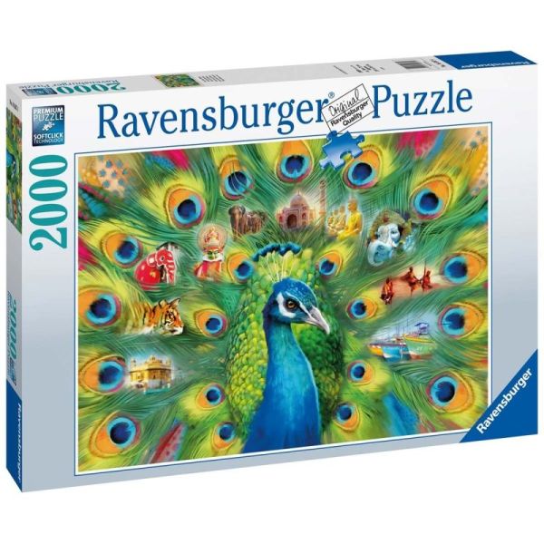 Ravensburger Puzzle 2D 2000 elementów: Pawia Kraina 16567