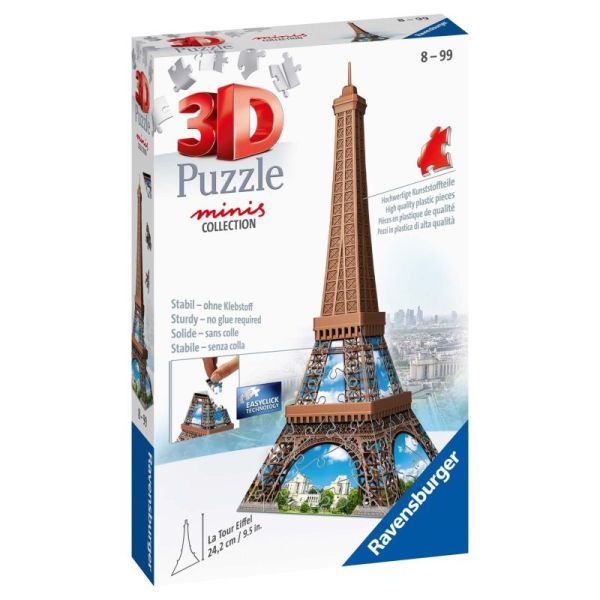 Ravensburger Puzzle 3D Mini budynki: Wieża Eiffel 54 elementy 12536
