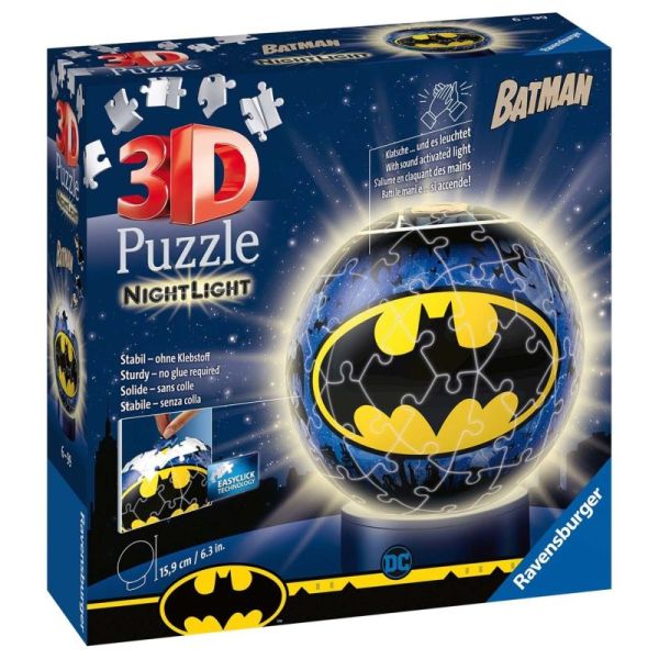 Ravensburger Puzzle 3D Świecąca Kula: Batman 72 elementy 11080