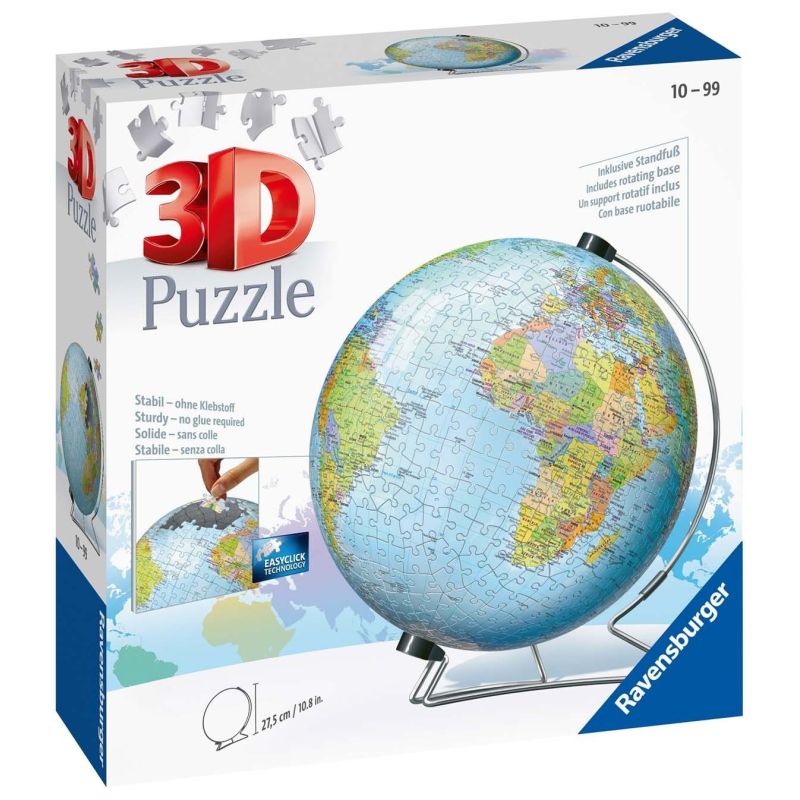 Ravensburger Puzzle 3D Kula: Dziecinny globus 180 elementów 12436