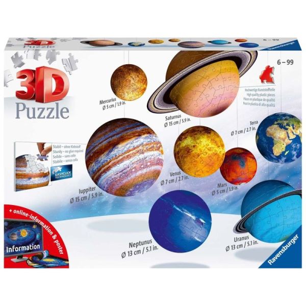 Ravensburger Puzzle 3D Układ Planetarny elementów 11668