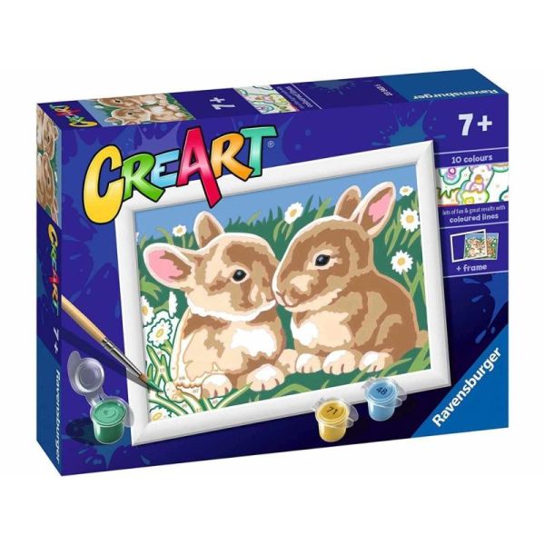 CreArt Puszyste króliczki malowanie po numerach 23563