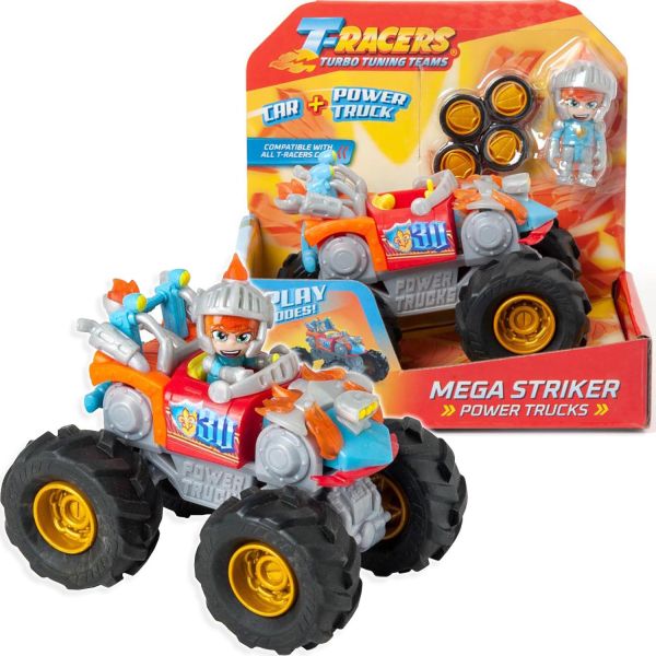 T-Racers Power Truck Turbo Digger Samochód z Figurką Pomarańczowy 8026