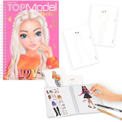 Top Model Podręczny Szkicownik Kolorowanka Naklejki 11821