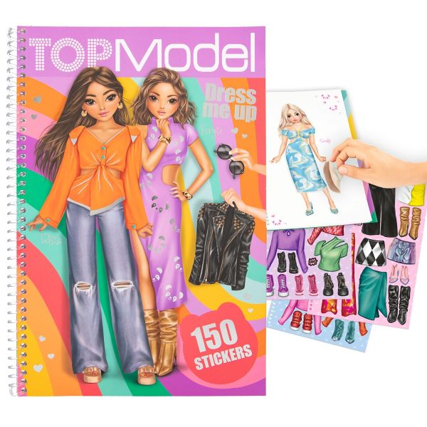Top Model Kolorowanka z Naklejkami Wyklejanka Dress Me Up Zestaw 12135