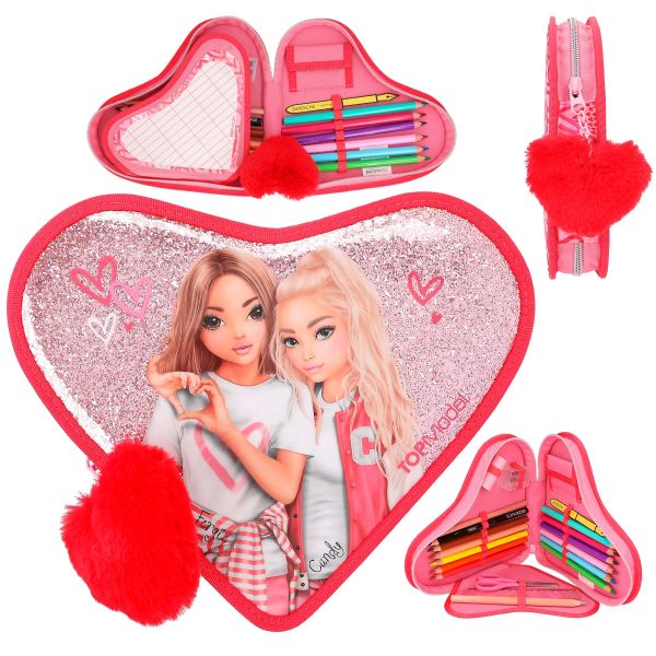 Top Model Piórnik Serduszko z Wyposażeniem Plan Lekcji One Love 12260
