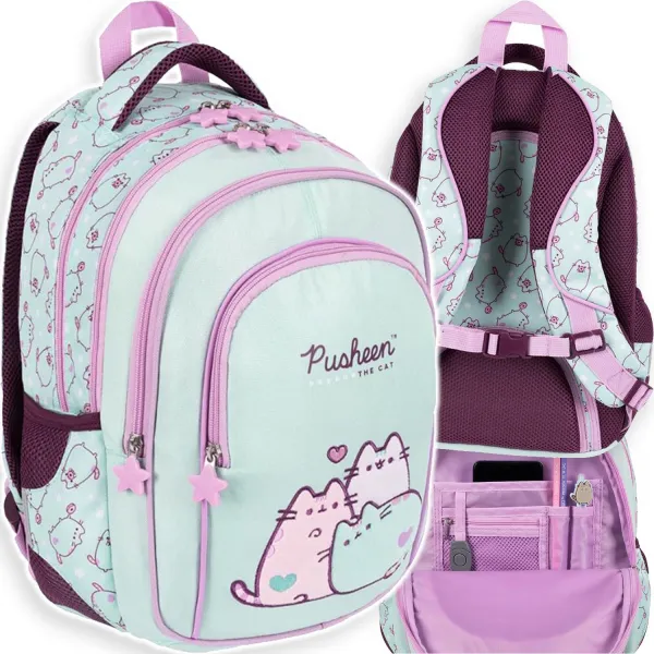 Pusheen Bambino Plecak Szkolny Tornister 4-Komory 22L Dla Dziewczynki 7320