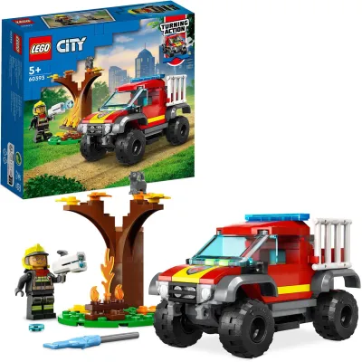 LEGO City Wóz Strażacki 4x4 - Misja Ratunkowa Zestaw Klocki 60393