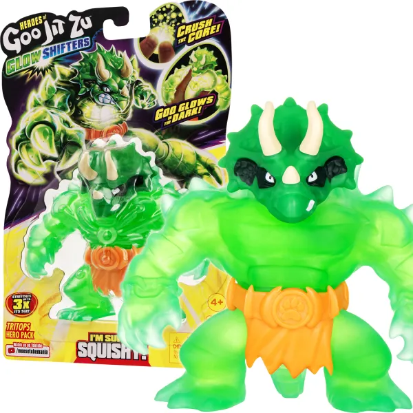 Goo Jit Zu Glow Shifters Tritops Figurka Świeci w Ciemności Gniotek 42503