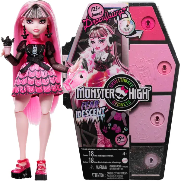 Monster High Straszysekrety Draculaura Błyszcząca Lalka Seria 2 HNF73