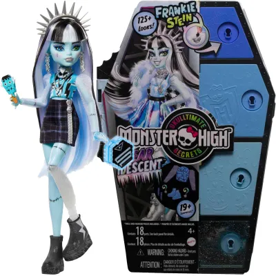 Monster High Straszysekrety Frankie Stein Błyszcząca Lalka Seria 2 HNF75