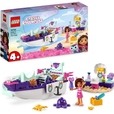 LEGO Gabby's Dollhouse Statek i spa Gabi i Syrenkotki Klocki Zestaw 10786