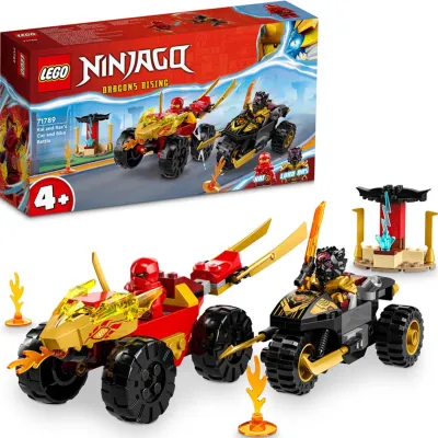 LEGO Ninjago Bitwa samochodowo-motocyklowa między Kaiem a Rasem Zestaw Klocków Klocki 71789