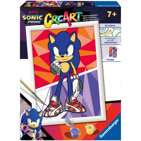 CreArt Sonic Prime Sega Malowanie Po Numerach Ravensburger 23682