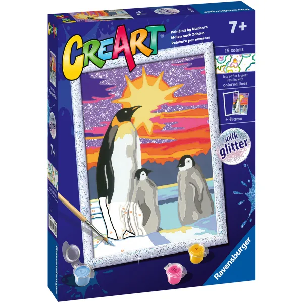 CreArt Pingwiny Malowanie Po Numerach Ravensburger 23702
