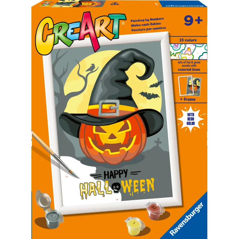 CreArt Wesołego Halloween Malowanie Po Numerach Ravensburger 23712
