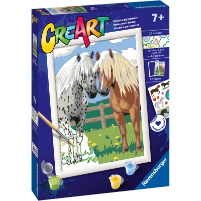 CreArt Szczęśliwe Konie Malowanie Po Numerach Ravensburger 23708