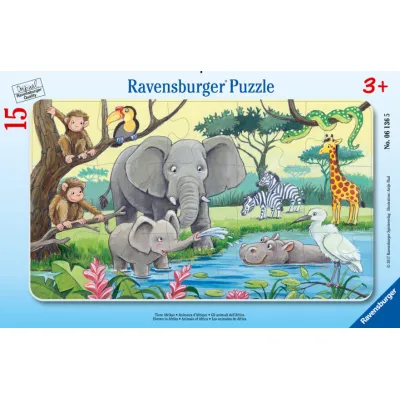 Ravensburger Puzzle Zwierzęta Afryki 06136 Ravensburger Puzzle Zwierzęta Afryki 06136