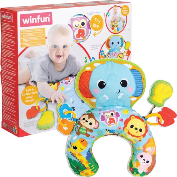 Smily Play WinFun Poduszka Rogal Dżungla Interaktywna Grzechotka 230101