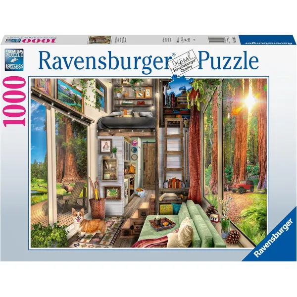 Ravensburger Puzzle 2D 1000 el Domek w lesie 17496