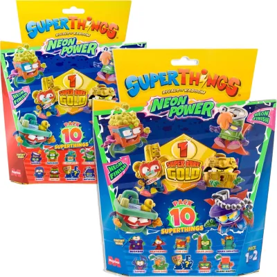 Super Things Neon Power 10pak Figurki Super Rare Zestaw 3587 Super Things Neon Power 10pak Figurki Super Rare Zestaw 3587