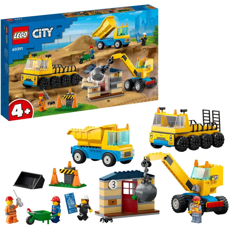 LEGO City Ciężarówki i dźwig z kulą wyburzeniową Zestaw Klocki 60391