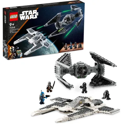 LEGO Star Wars Mandaloriański Myśliwiec Fang Fighter Kontra TIE Interceptor 75348