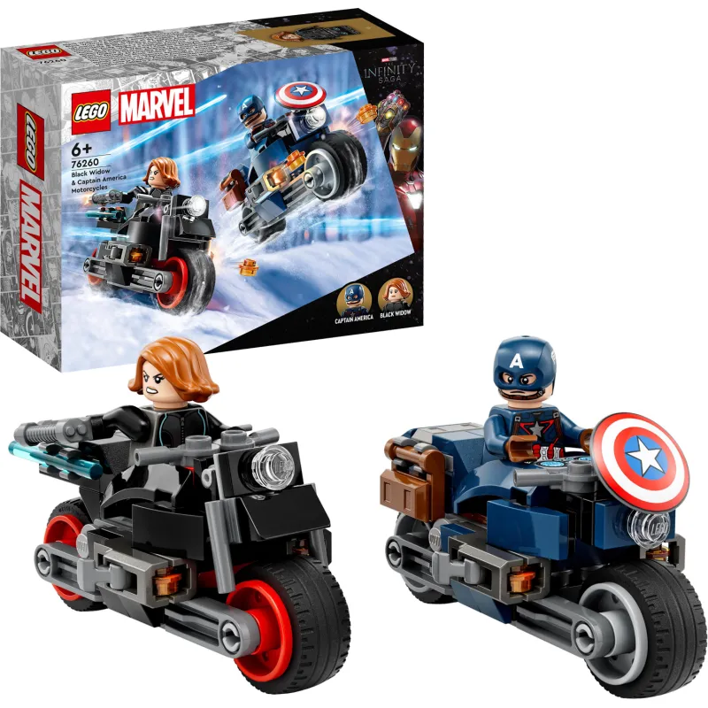 LEGO Marvel Motocykle Czarnej Wdowy i Kapitana Ameryki Zestaw 76260