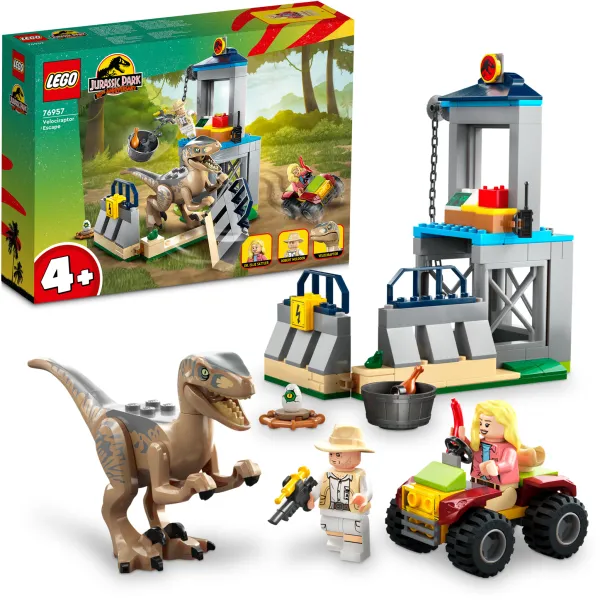 LEGO Jurassic World Ucieczka Welociraptora Zestaw Klocki 76957