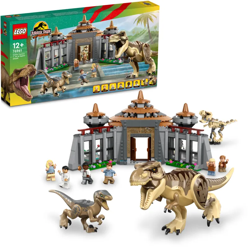 LEGO Jurassic World Centrum Dla Odwiedzających Atak Tyranozaura i Raptora 76961