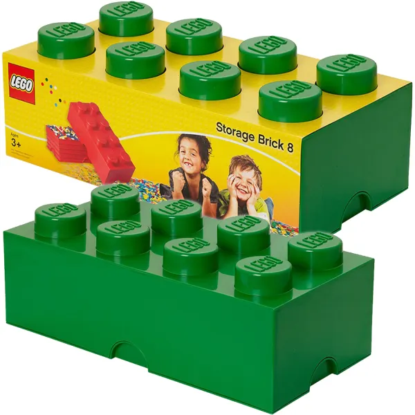 LEGO Pudełko Klocek 8 Duży Pojemny Zielony 5058