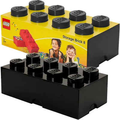 LEGO Pudełko Klocek 8 Duży Pojemny Czarny 5041