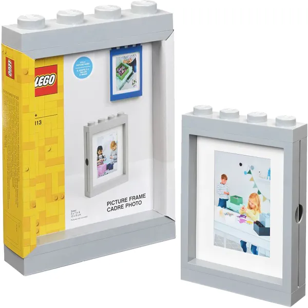 LEGO Ramka Na Zdjęcia z Motywem Klocków Szara 4584