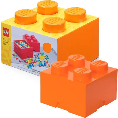 LEGO Pudełko Klocek 4 Duży Pojemny Pomarańczowy 6015 LEGO Pudełko Klocek 4 Duży Pojemny Pomarańczowy 6015