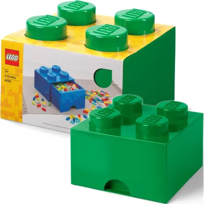 LEGO Pudełko Klocek 4 Duży Pojemny Zielony 5133 LEGO Pudełko Klocek 4 Duży Pojemny Zielony 5133