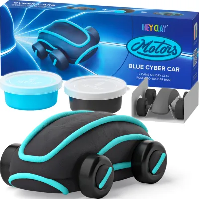 Hey Clay Masa Plastyczna Motors Cyber Auto Niebieskie Zestaw 20903