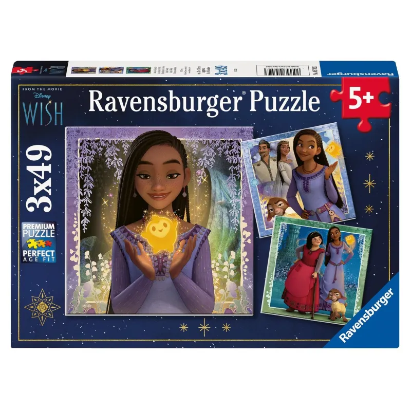 Ravensburger Puzzle dla dzieci 2D Wish Disney 3x49 Elementów 5702