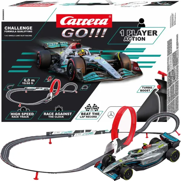 Carrera GO!!! Formula Qualifying Challenger Mercedes Hamilton Tor 6m 68003