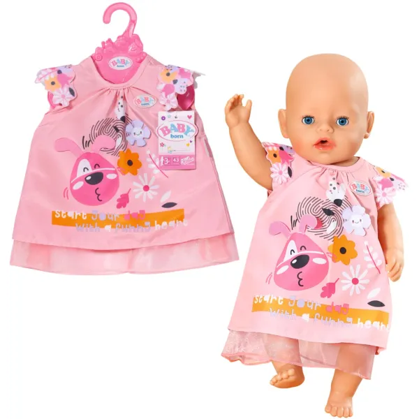 Baby Born Sukienka z Misiem Ubranko dla Lalki 43cm 833612