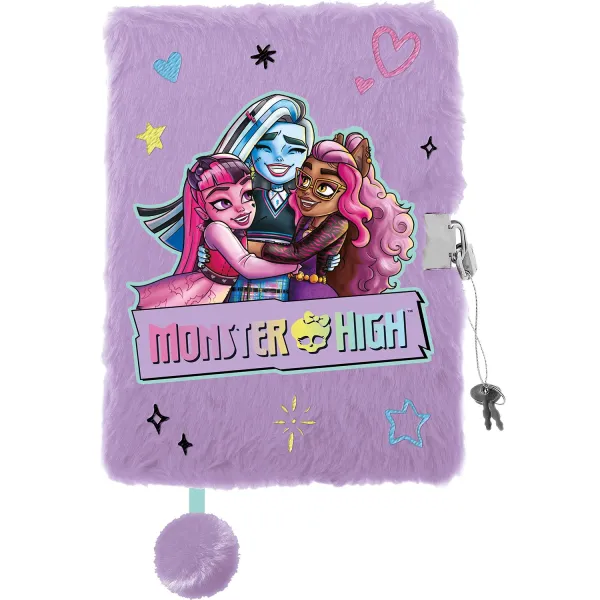 Monster High Pamiętnik Pluszowy Włochacz z Kłódką A5 96K 1433