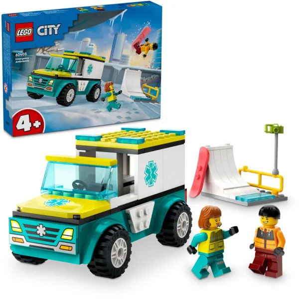 LEGO City Karetka i snowboardzista Zestaw Klocki 60403