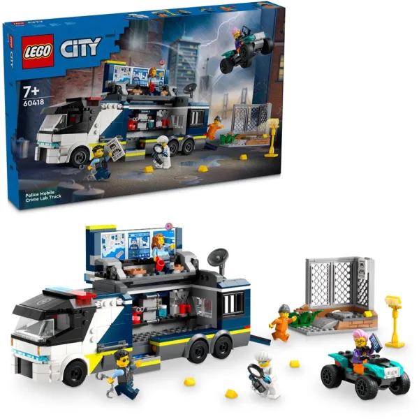 LEGO City Policyjna ciężarówka z laboratorium kryminalnym Zestaw Klocki 60418