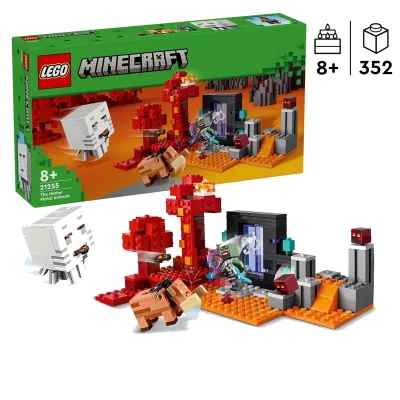 Lego Minecraft Zasadzka w portalu do Netheru 21255 przenieś się do mrocznego świata