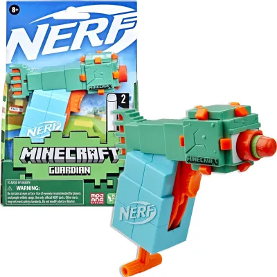 NERF Minecraft Pistolet MicroShots Minecraft Guardian Mini Blaster F4422