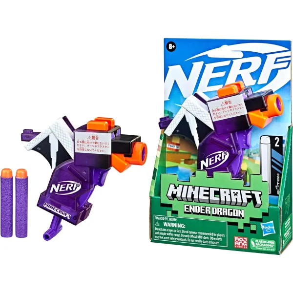 NERF Minecraft Pistolet MicroShots Ender Dragon Mini Blaster F4423