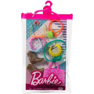 Barbie Akcesoria dla Lalki Wakacyjne Dodatki Western Pack Zestaw 11ele. HBV44
