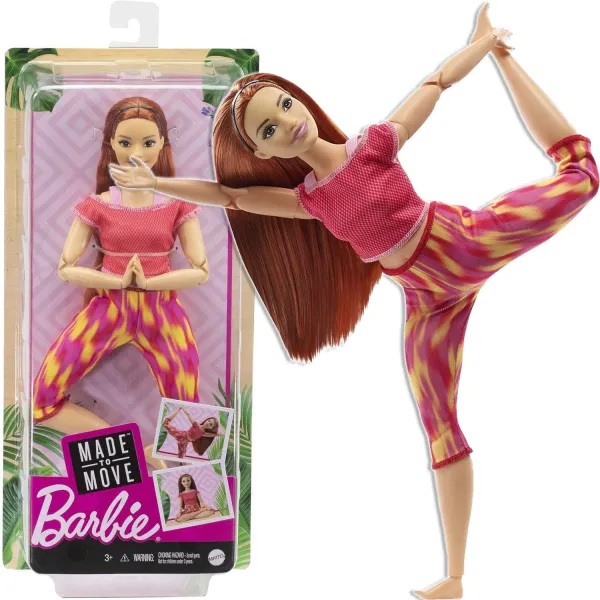 Barbie Lalka Made to Move Gimnastyczka z Rudymi Włosami GXF07