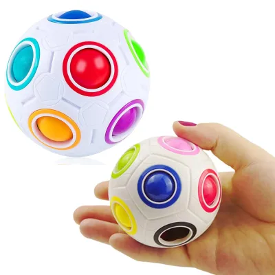 Rubik's Rainbow Ball Tęczowa Piłka Antystresowa Zabawka Biała 8265